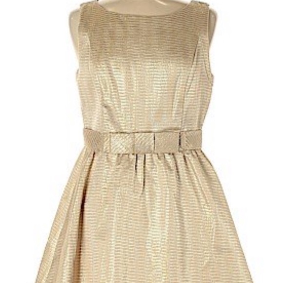Gold Lauren Conrad Dress 4 - Picture 2 of 4